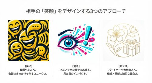 相手の笑顔をデザインする3つのアプローチ。「笑い」「驚き」「センス」で選ぶ京都土産の基準