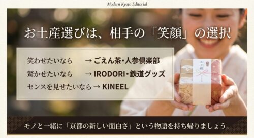 笑わせたいなら雑貨、センスを見せたいならKINEEL。相手の笑顔をデザインするお土産選びのまとめ