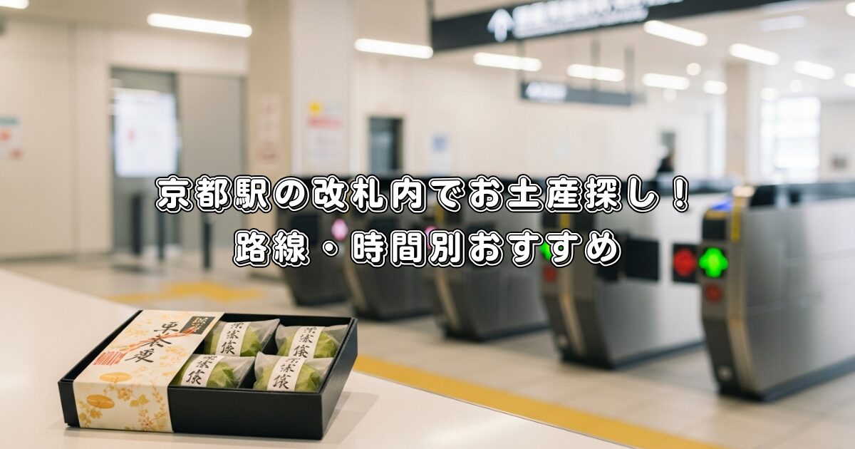 京都駅の改札内でお土産探し！路線・時間別おすすめ