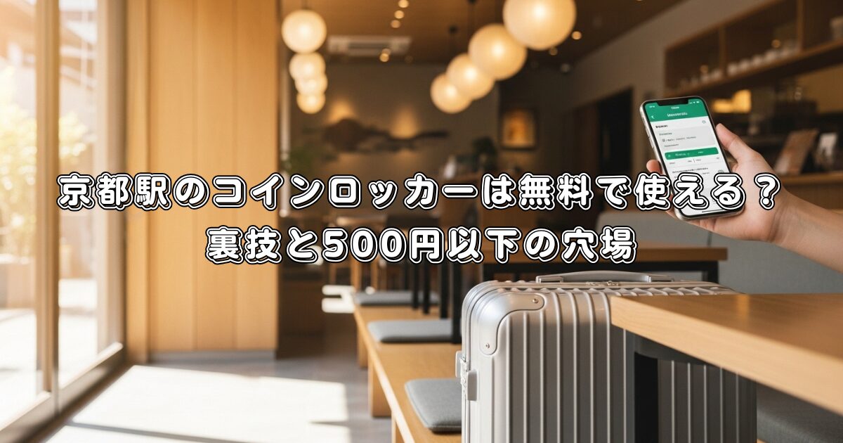 京都駅のコインロッカーは無料で使える？裏技と500円以下の穴場