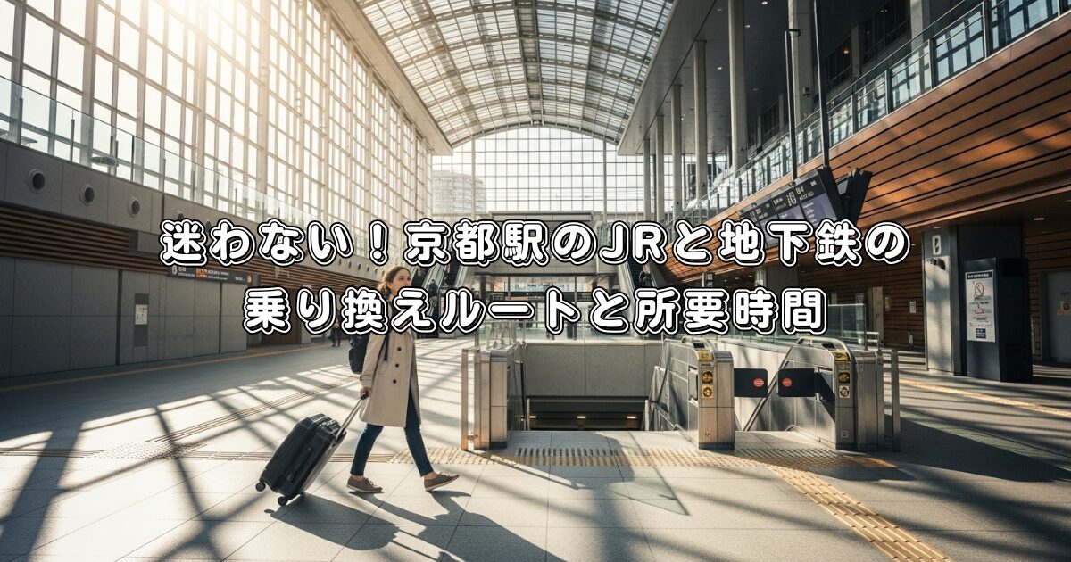 迷わない！京都駅のJRと地下鉄の乗り換えルートと所要時間