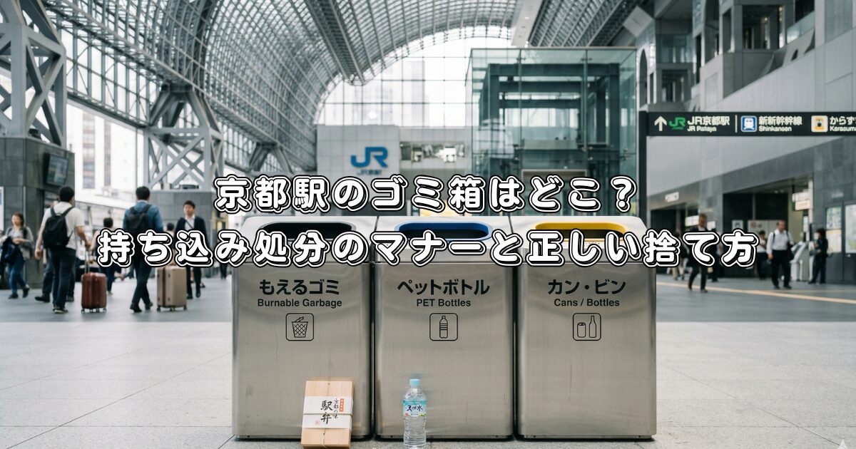 京都駅のゴミ箱はどこ？持ち込み処分のマナーと正しい捨て方