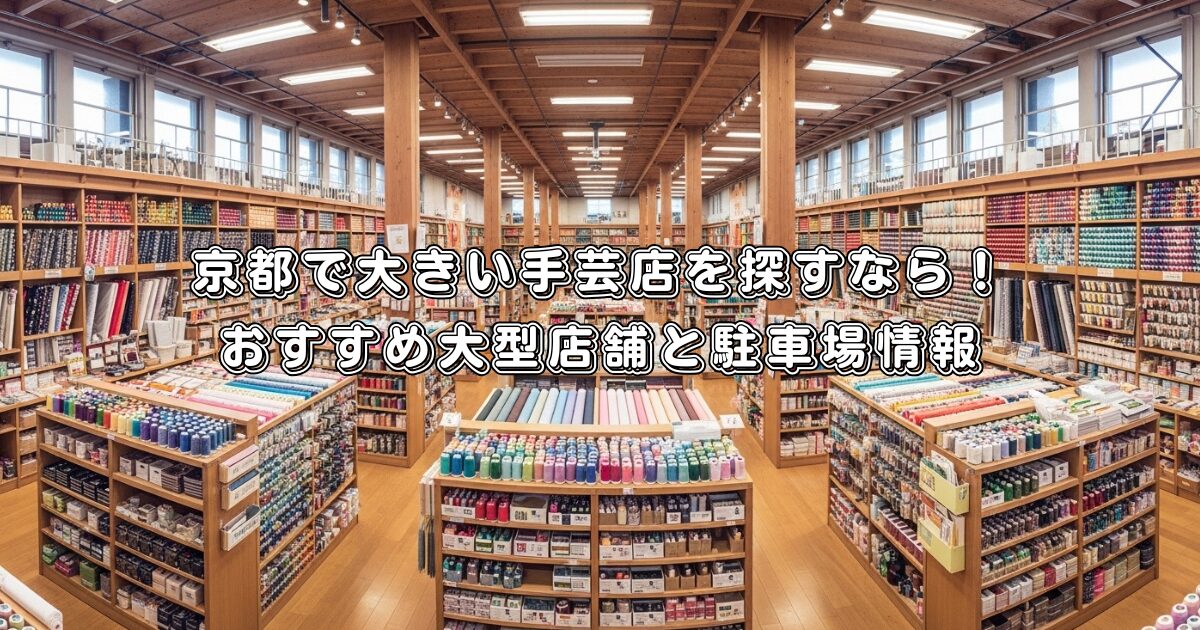 京都で大きい手芸店を探すなら！おすすめ大型店舗と駐車場情報