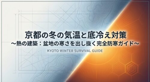 京都の冬の気温と底冷え対策を解説した完全防寒ガイドのタイトルスライド