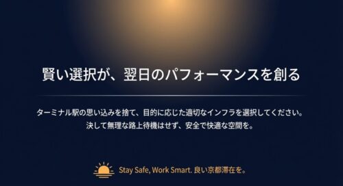 目的を明確にし安全な空間を選ぶよう呼びかける、サバイバルガイドのまとめメッセージ